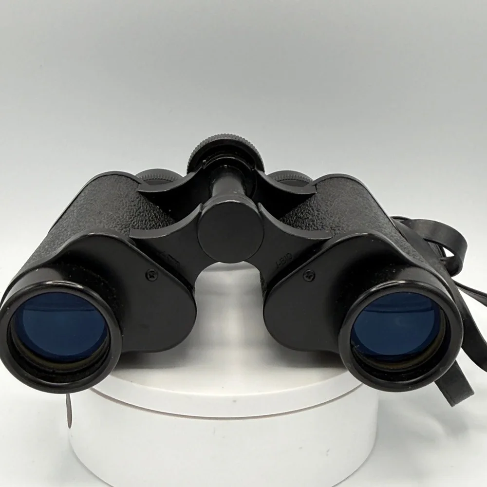 Tasco Binoculars 8x30 Vintage Model 308 Coated Optics Black made in Japan w/Case